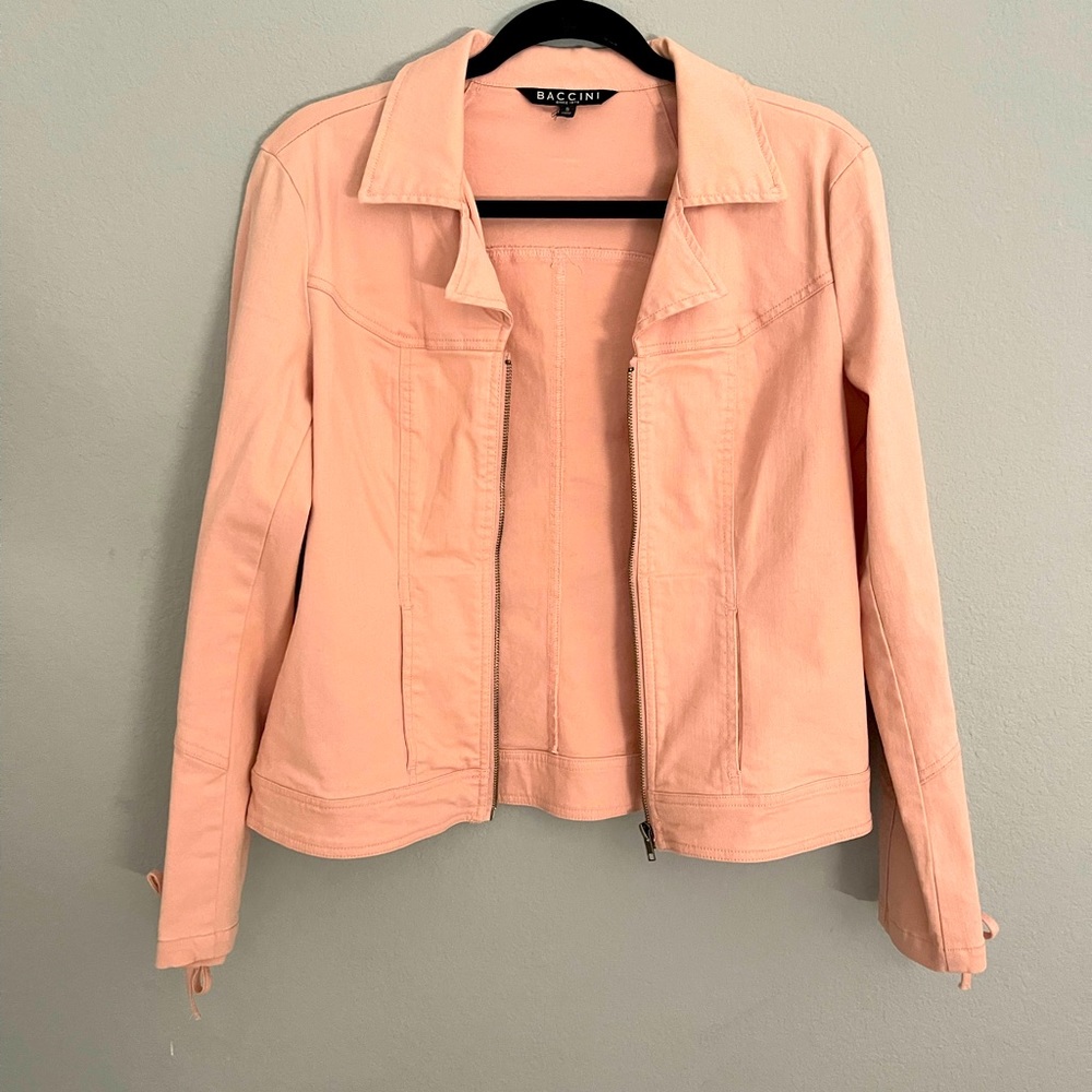 Baby pink jean/ denim jacket